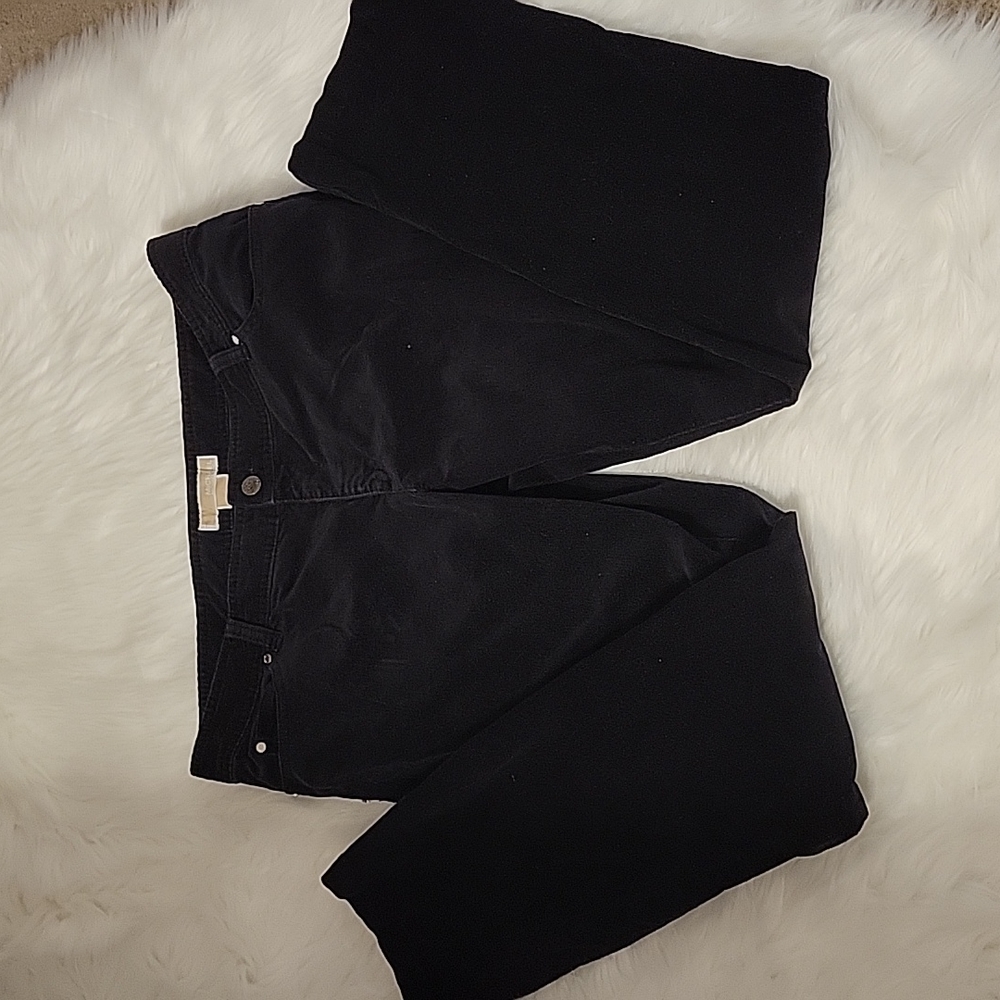 Michael Kors black thin wale stretch corduroy jean 5 pocket straight leg…12 EUC
